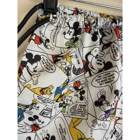 Walt Disney World Parks Comic Strip Mickey Mouse Drawstring Cinch Bag Backpack - Picture 11 of 15